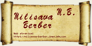 Milisava Berber vizit kartica
